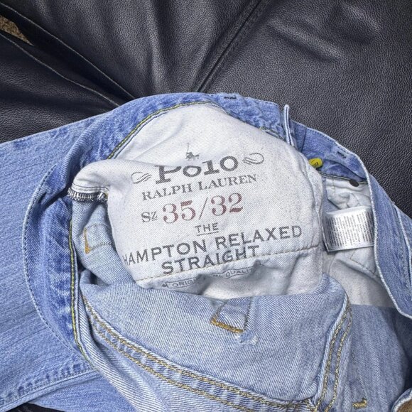 Polo Ralph Lauren Men's Straight Jeans Blue Denim The Hampton Relaxed Fit 35/32 - Picture 13 of 16